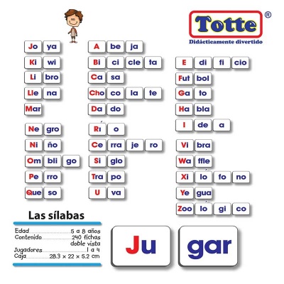 Juego De Sílabas Doble Vista (simples Y Compuestas)