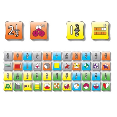 Juego De Memoria: Fracciones 48 Pzas