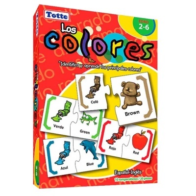 Aprende Los Colores (bilingüe) (10 Rompecabezas/20 Piezas)