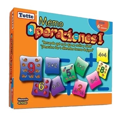 Juego De Memoria : Operaciones I (sumas Y Restas) 48 Pzas