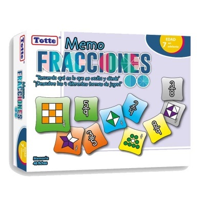 Juego De Memoria: Fracciones 48 Pzas
